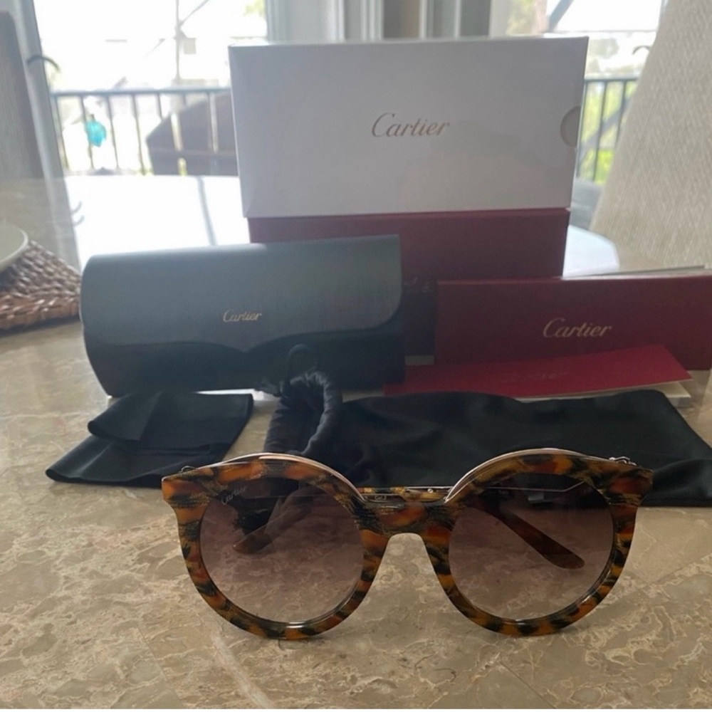 Cartier Tortoise Shell Sunglasses - image 1